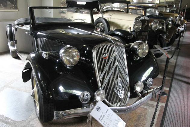 Deutsches Fahrzeugmuseum Fichtelberg - Citroën 15 CV Cabriolet, Baujahr 1939 - Sechszylinder-Reihe, 2867 ccm, 77 PS Deutsches Fahrzeugmuseum Fichtelberg - Citroën 15 CV Cabriolet, Baujahr 1939 - Sechszylinder-Reihe, 2867 ccm, 77 PS