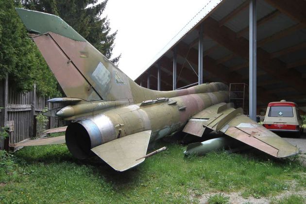 Deutsches Fahrzeugmuseum Fichtelberg - SU-22 M - Suchoi, UdSSR - ein Jagdbomber der NVA Deutsches Fahrzeugmuseum Fichtelberg - SU-22 M - Suchoi, UdSSR - ein Jagdbomber der NVA