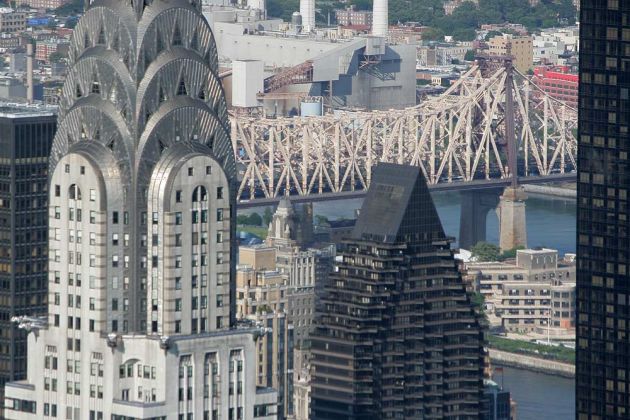 New York City - Blick vom Empire State Building Observation Deck, das Chrysler Building