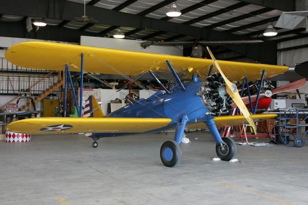 Boeing Stearman A75N-1 Biplane - Owls Head Transportation Museum Boeing Stearman A75N-1 Biplane - Owls Head Transportation Museum