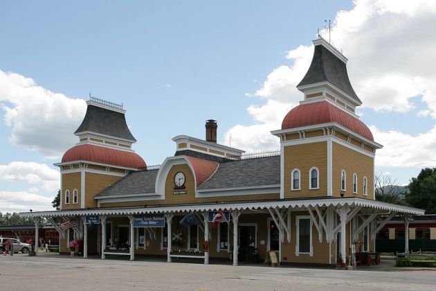 Der historische Bahnhof von North Conway