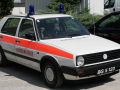 Der Volkswagen Golf II - VW-Typ 19E, Baujahre 1983 bis 1992 - hier ein Polizeifahrzeug, gesehen in Kärnten, Österreich