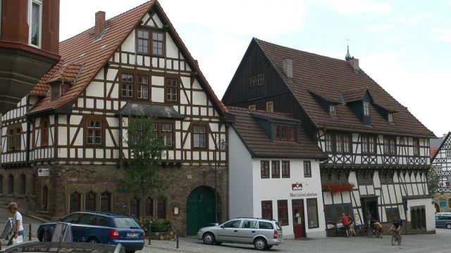 Eisenach - die Lutherstrasse mit dem Martin-Luther- Haus