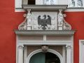 Arnstadt, das historische Rathaus am Markt - Detail an der Eingangstür