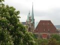 Erfurt - die Türme des Doms St. Marien und der Pfarrkirche St. Severi auf dem Domberg