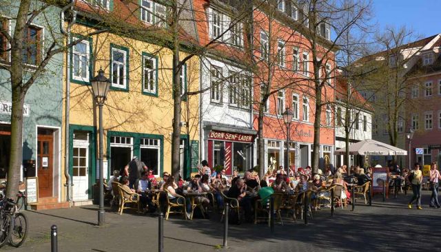 Der Wenigenmarkt in Erfurt, Thüringen Der Wenigenmarkt in Erfurt, Thüringen