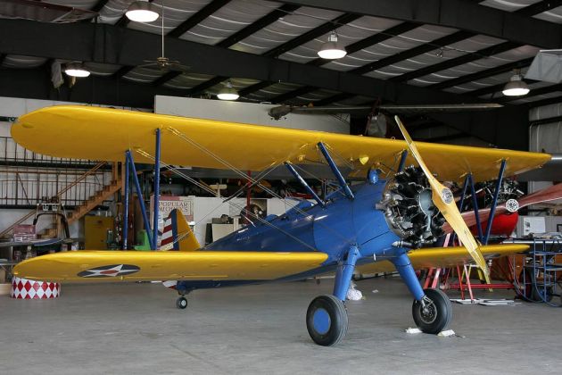 Boeing Stearman Doppeldecker A 75 N-1 - Owls Head Transportation Museum, Rockland, Midcoast Maine, USA Boeing Stearman Doppeldecker A 75 N-1 - Owls Head Transportation Museum, Rockland, Midcoast Maine, USA