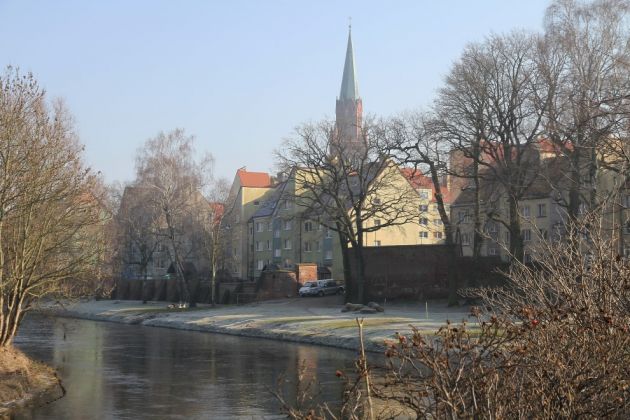 Trzebiatów - Treptow an der Rega, die Altstadt mit der Stadtmauer