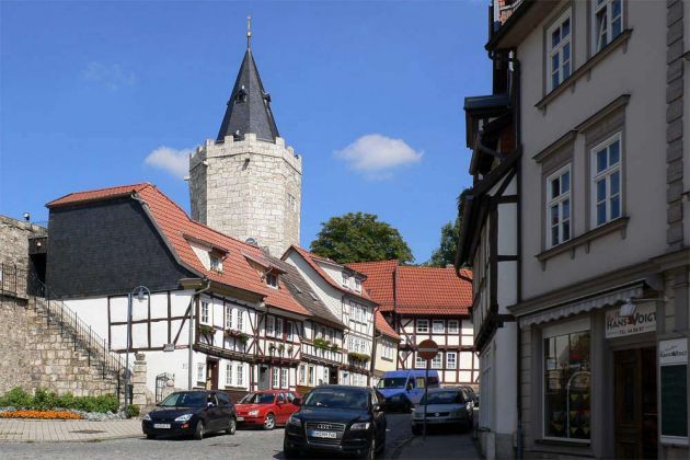 Mühlhausen in Thüringen - Fachwerkhäuser 'Am Frauentor' und am Rabenturm Mühlhausen in Thüringen - Fachwerkhäuser 'Am Frauentor' und am Rabenturm