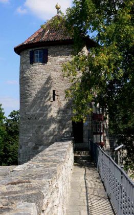 Mühlhausen, Thüringen - der Hospitalturm, ein Rundgang auf der Stadtmauer Mühlhausen, Thüringen - der Hospitalturm, ein Rundgang auf der Stadtmauer