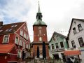 Kappeln an der Schlei - der Rathausmarkt mit der St. Nicolaikirche