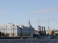 Weltstädte - St. Petersburg, Russland - Panzerkreuzer Aurora auf der Newa
