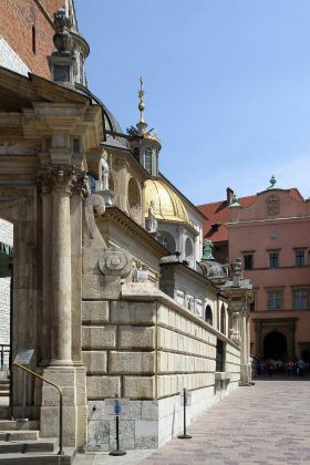 Der Wawelhügel mit dem Königsschloss und der Kathedrale in Krakau
