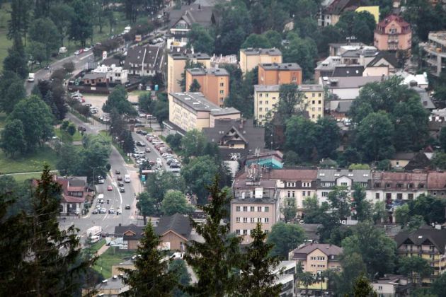 Blick vom Gubałówka auf die Innenstadt Zakopanes Blick vom Gubałówka auf die Innenstadt Zakopanes