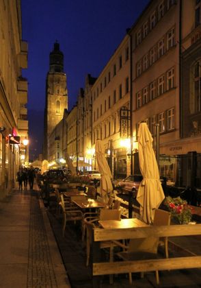 Städtereise Breslau - In der Altstadt Breslaus zur 'Blauen Stunde'