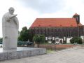 Städtereise Breslau - Dominsel Breslau mit Denkmal Papst Johannes Paul II.