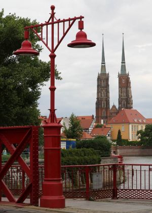 Die Kathedrale Johannes der Täufer, der Breslauer Dom auf der Dominsel Die Kathedrale Johannes der Täufer, der Breslauer Dom auf der Dominsel