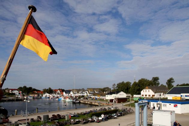 Der Hafen von Vitte, Insel Hiddensee Der Hafen von Vitte, Insel Hiddensee