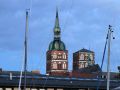 Hansestadt Stralsund - die St. Nikolai Kirche im frühen Morgenlicht