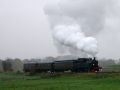 Die Angelner Dampfeisenbahn - der Dampfzug mit der Dampflok S 1916 unterwegs zwischen Süderbrarup und Wagersrott
