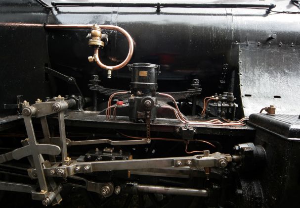 Die Angelner Dampfeisenbahn - Details an der dänischen Dampflokomotive F 654, liebevoll 'Julchen' genannt