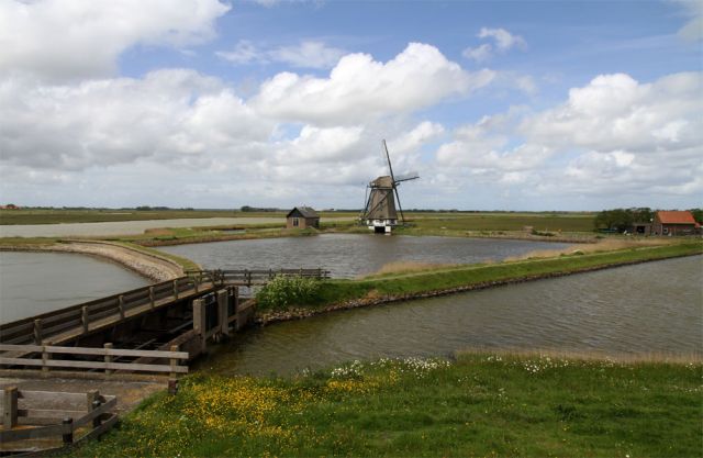 Die holländische Nordseeinsel Texel - Windmühle zur Entwässerung Die holländische Nordseeinsel Texel - Windmühle zur Entwässerung