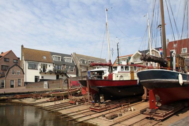 Urk am Ijsselmeer - die Schiffswerft Westhaven Urk am Ijsselmeer - die Schiffswerft Westhaven