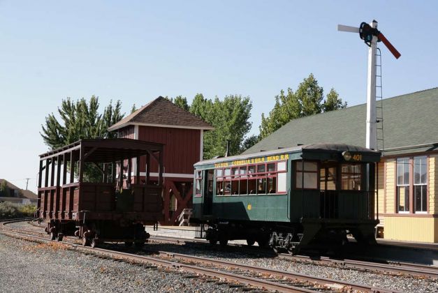 Museums-Bahnhof Carson City mit dem No.401 Passagier-Motorwagen