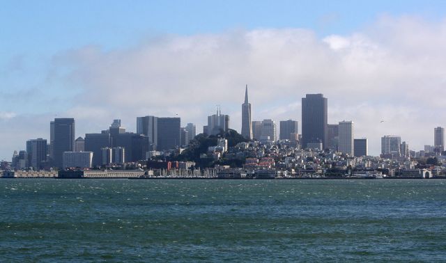 Panorama City Center, San Francisco - Blick von der Sausalito Fähre Panorama City Center, San Francisco - Blick von der Sausalito Fähre