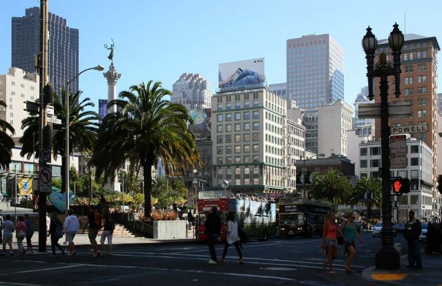 der Union Square - Mittelpunkt des City Centers von San Francisco der Union Square - Mittelpunkt des City Centers von San Francisco