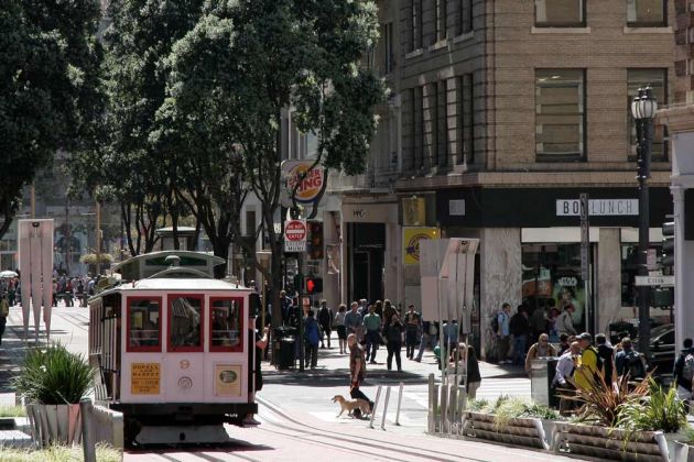 die berühmte San Francisco Cable Car in der Powell Street