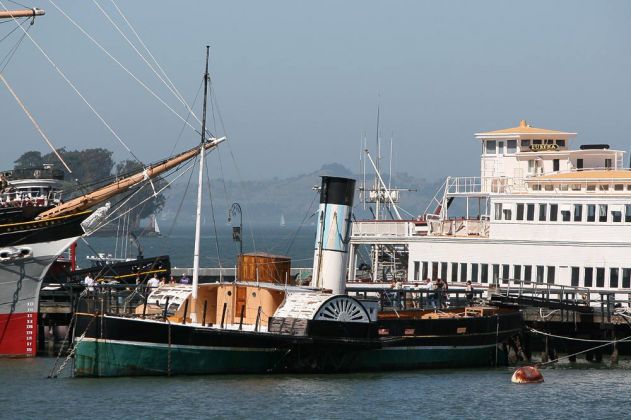 Paddle Tug Eppleton Hall, Hyde Street Pier, Maritime National Historic Park - Fishermans Wharf, San Francisco Paddle Tug Eppleton Hall, Hyde Street Pier, Maritime National Historic Park - Fishermans Wharf, San Francisco