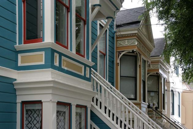 Häuser im viktorianischen Stil - 24th Street, Castro, San Francisco