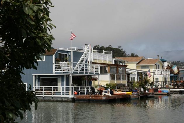 Hausboote im Waldo Point Harbour - Sausalito, San Francisco Bay