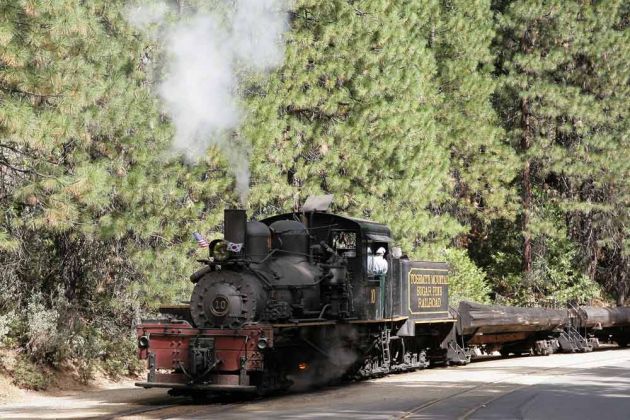 Shay Schmalspur-Dampflok No. 10 - Yosemite Mountain Sugar Pine Railroad Shay Schmalspur-Dampflok No. 10 - Yosemite Mountain Sugar Pine Railroad