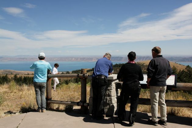 View Point am Beaver Mountain auf den Bear Lake - Logan Canyon Scenic Byway View Point am Beaver Mountain auf den Bear Lake - Logan Canyon Scenic Byway