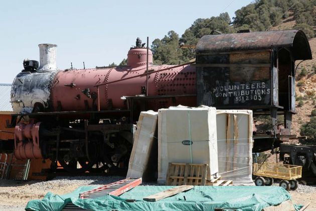 Eine historische Baldwin Dampflok, Baujahr 1907, wartet auf Aufarbeitung Eine historische Baldwin Dampflok, Baujahr 1907, wartet auf Aufarbeitung