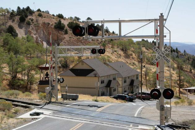 Der Bahnübergang in Gold Hill Der Bahnübergang in Gold Hill
