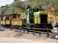 Abfahrt bereiter Touristenzug mit der Diesel D-1 Lok der Virginia &amp; Truckee Railroad nach Gold Hill