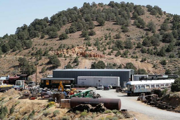 Depot und Engine House der Virginia & Truckee Railroad in Virginia City Depot und Engine House der Virginia & Truckee Railroad in Virginia City