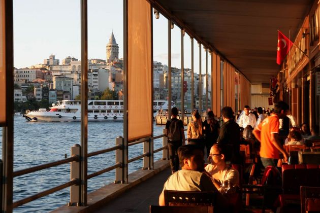 Galata-Brücke, Goldenes Horn und Galata Turm, Istanbul Galata-Brücke, Goldenes Horn und Galata Turm, Istanbul