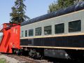 Personenwagen der Kamloops Heritage Railway im Aussengelände