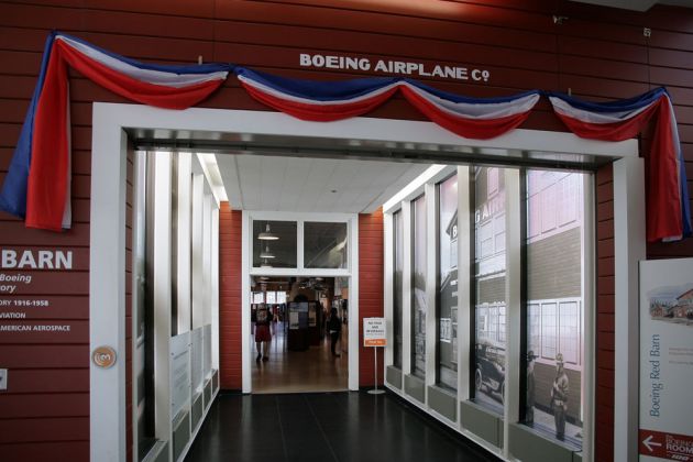 The Red Barn - original erhaltene Boeing-Fabrik der Anfangszeit The Red Barn - original erhaltene Boeing-Fabrik der Anfangszeit