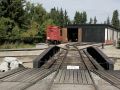Heritage Park Railway, Calgary - Drehscheibe und Wagen-Remise
