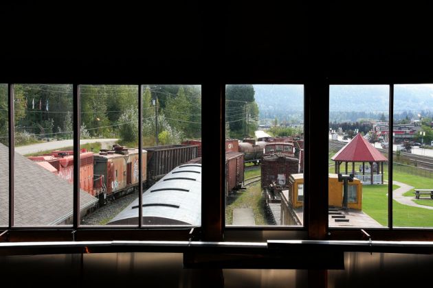 Revelstoke Railway Museum - Blick auf das Aussengelände