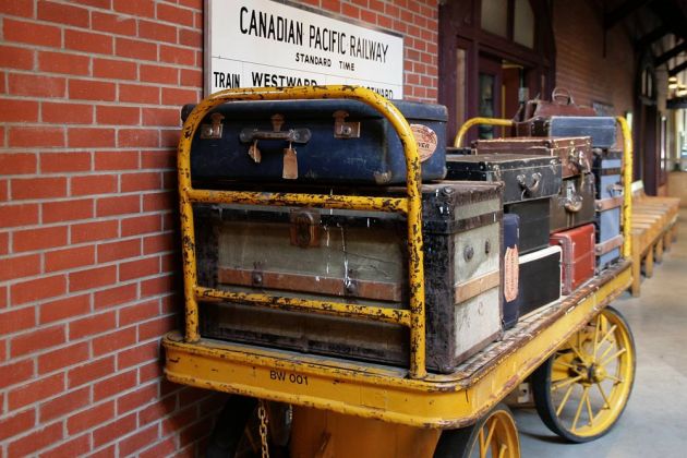 Revelstoke Railway Museum - Gepäckwagen im Aussengelände Revelstoke Railway Museum - Gepäckwagen im Aussengelände