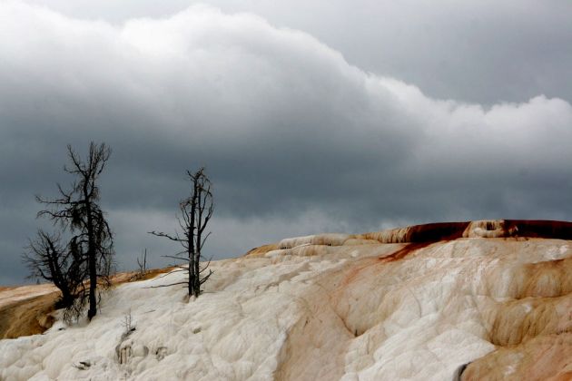 Yellowstone National Park - Mammoth Hot Springs Terraces Yellowstone National Park - Mammoth Hot Springs Terraces