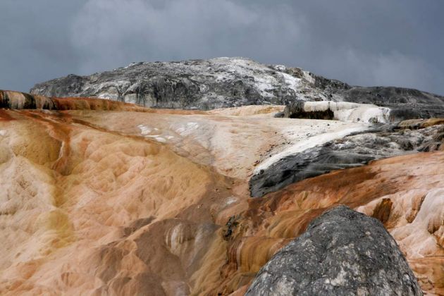 Yellowstone National Park - Mammoth Hot Springs Terraces Yellowstone National Park - Mammoth Hot Springs Terraces