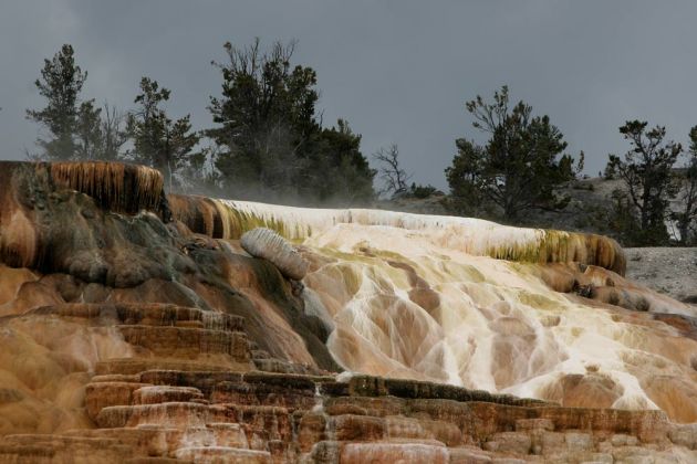 Yellowstone National Park - Mammoth Hot Springs Terraces Yellowstone National Park - Mammoth Hot Springs Terraces