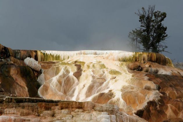 Yellowstone National Park - Mammoth Hot Springs Terraces Yellowstone National Park - Mammoth Hot Springs Terraces